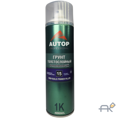 Аэрозоль AUTOP (N15) Грунт HIGH BUILD толстослойный белый 650мл